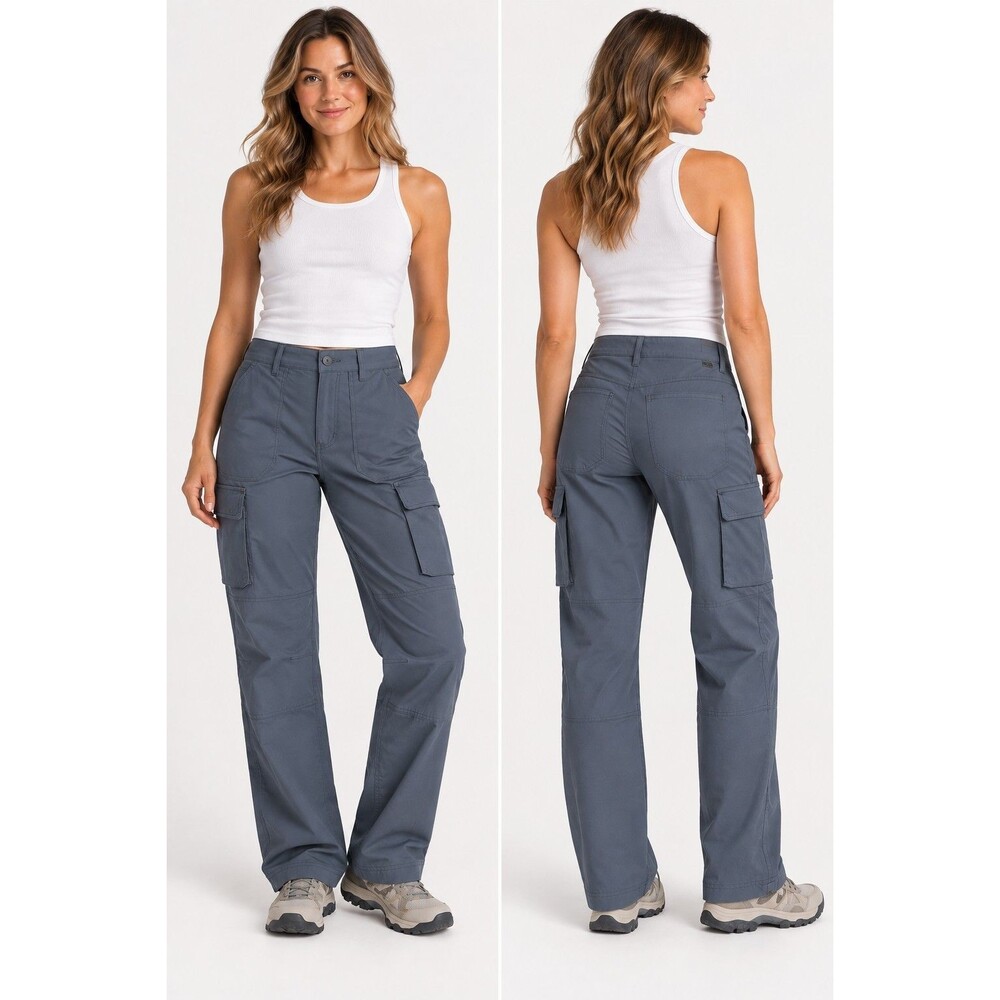 NWT Prana Stretch Zion Cargo Pants Women’s 4/ 31 Thundercloud High Rise Hiking